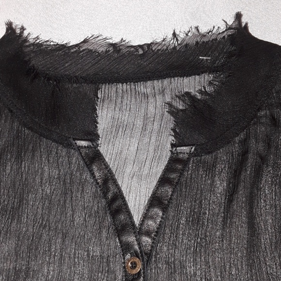 Black Shirt dress sheer/Lace - Picture 6 of 8